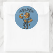 Sticker Rond Girafe de Beefcake - Fabuleux et Flexé (Sac)