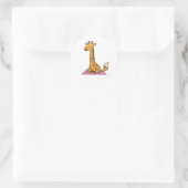 Sticker Rond Girafe de Yoga (Sac)