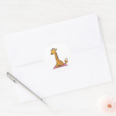 Sticker Rond Girafe de Yoga (Enveloppe)