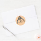 Sticker Rond Girafe flexible (Enveloppe)