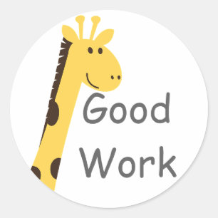 Sticker Rond Girafe mignonne