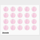 Sticker Rond Girafe Rose mignonne & Fleurs C'Est Une Fille Nouv (Feuille)