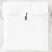 Sticker Rond girafe violette (Sac)
