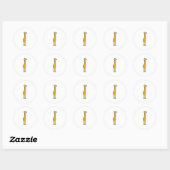 Sticker Rond Girafe with Daisy (Feuille)