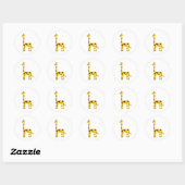 Sticker Rond Giraffe (Feuille)