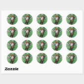 Sticker Rond Giraffe (Feuille)