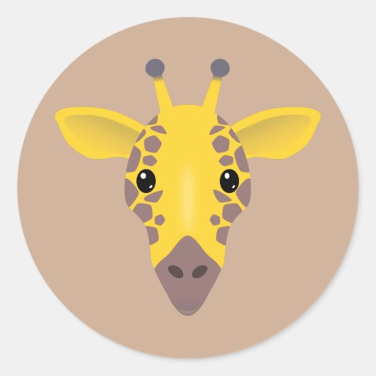 Sticker Rond Giraffe (Devant)