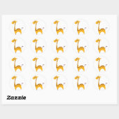 Sticker Rond Giraffe (Feuille)