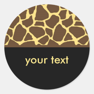 Sticker Rond Giraffe