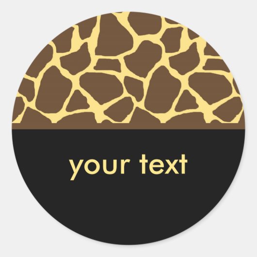 Sticker Rond Giraffe (Devant)