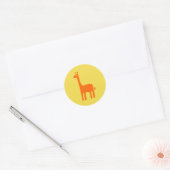 Sticker Rond Giraffe (Enveloppe)