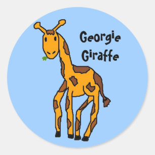 Sticker Rond giraffe2, GeorgieGiraffe