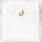 Sticker Rond Giraffe au Yoga Stretching exercices Leg (Sac)