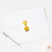 Sticker Rond Giraffe de dessin (Enveloppe)