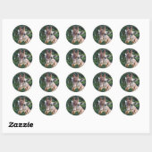 Sticker Rond Giraffe de la faune (Feuille)