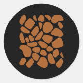 Sticker Rond Giraffe Imprimer Motif Trick Ou Treat Jungle Anima (Devant)