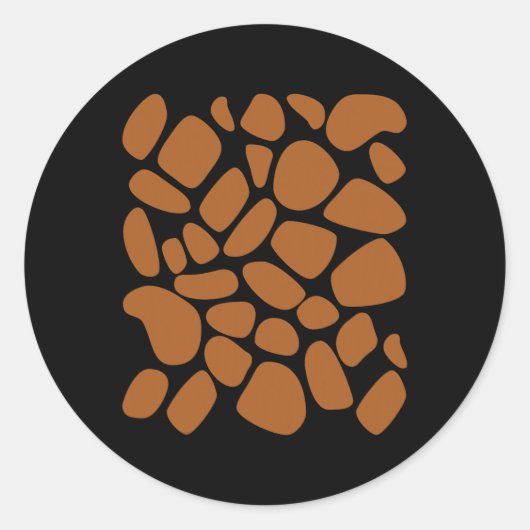 Sticker Rond Giraffe Imprimer Motif Trick Ou Treat Jungle Anima (Devant)