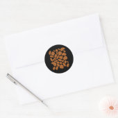 Sticker Rond Giraffe Imprimer Motif Trick Ou Treat Jungle Anima (Enveloppe)
