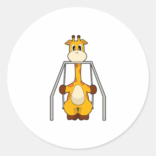 Sticker Rond Giraffe Swing (Devant)