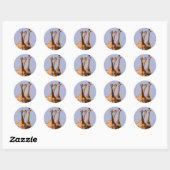 Sticker Rond Giraffes (Feuille)