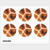 STICKER ROND GIRAFFES (Feuille)