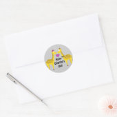Sticker Rond Giraffes Heureuses Saintes-Valentin (Enveloppe)