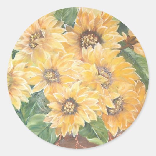 STICKER ROND GIRASSOIS I (Devant)