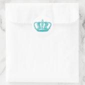 Sticker Rond Girl Aqua Blue Couronne Vintage (Sac)