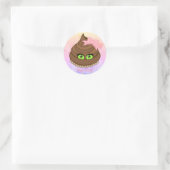 Sticker Rond Girl Poop Emoji (Sac)