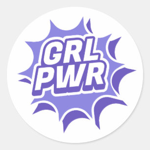Sticker Rond Girl Power