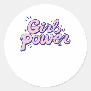 Sticker Rond Girl Power