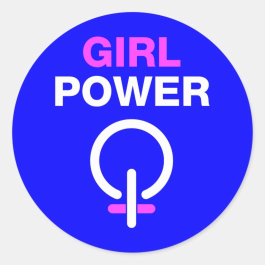 Sticker Rond Girl Power (Devant)