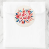 Sticker Rond Girl Power (Sac)