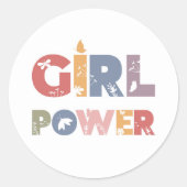 Sticker Rond Girl Power (Devant)