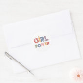 Sticker Rond Girl Power (Enveloppe)