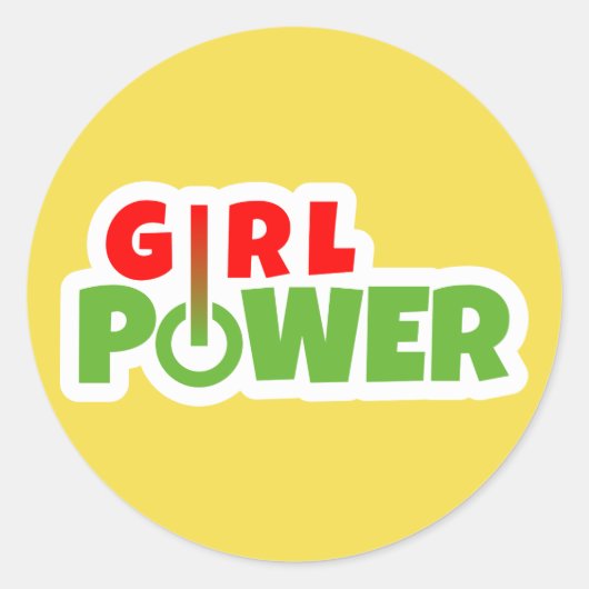 Sticker Rond Girl Power (Devant)