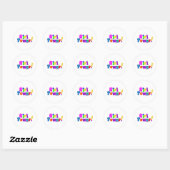 Sticker Rond Girl Power (Feuille)