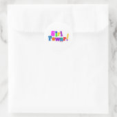 Sticker Rond Girl Power (Sac)