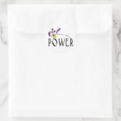Sticker Rond Girl Power (Sac)