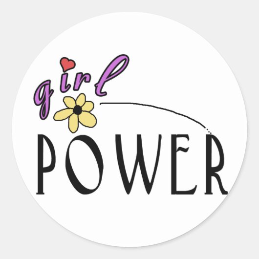 Sticker Rond Girl Power (Devant)