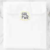 Sticker rond Girl Power (Sac)