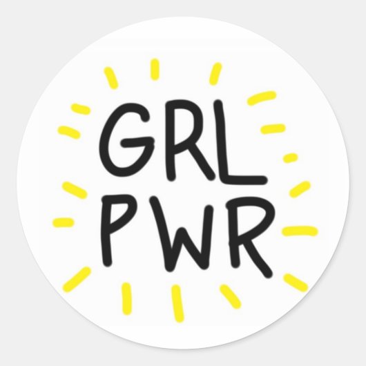 Sticker rond Girl Power (Devant)