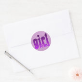Sticker Rond Girl Power (Enveloppe)