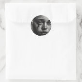 Sticker Rond Girl with tears (Sac)