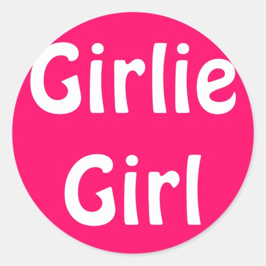 Sticker Rond Girlie Girl (Devant)