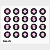 Sticker Rond Girls Just W Have Fun  (Feuille)