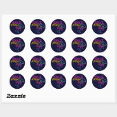 Sticker Rond Girls night (Feuille)