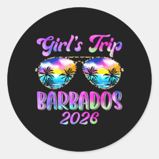 Sticker Rond Girls Trip Barbados 2026 Summer Trip Weekend