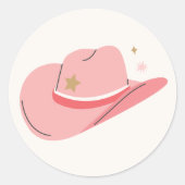 Sticker Rond Girly Cowboy Casquette (Devant)