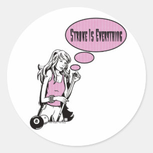 Sticker Rond Girly Cue